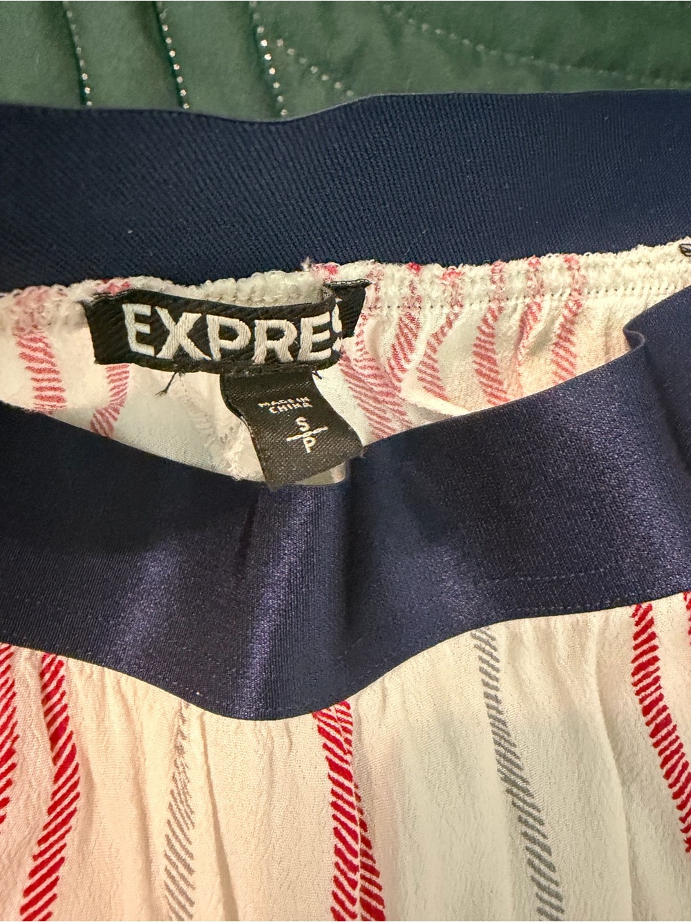 Express Navy, White and Red Striped